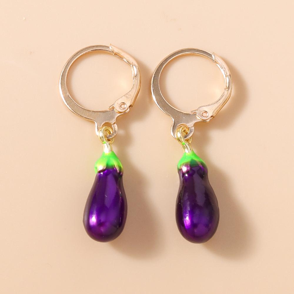 Cute Simulation Fruits Earrings for Women Grape Strawberry Apple Drop Earrings Girls Jewelry Gift