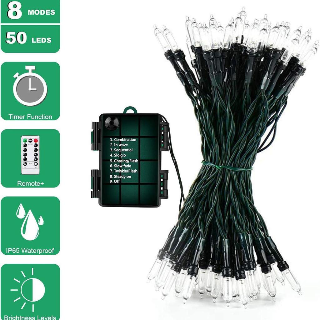 Многоцветная водонепроницаемая гирлянда Lala Bubble - Рождественская звездная штора с батарейным блоком