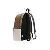 Coach 32 Color Block Leather And PVC Backpack Large Women backpacks White Brown 6495-IMDJ8
