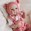 Real Looking Reborn Baby Girl Doll Bettie 18'' 48cm Full Body Silicone Vinyl Simulation Doll Handmade Exquisite 3D Painted Skin Newborn Dolls for Kids