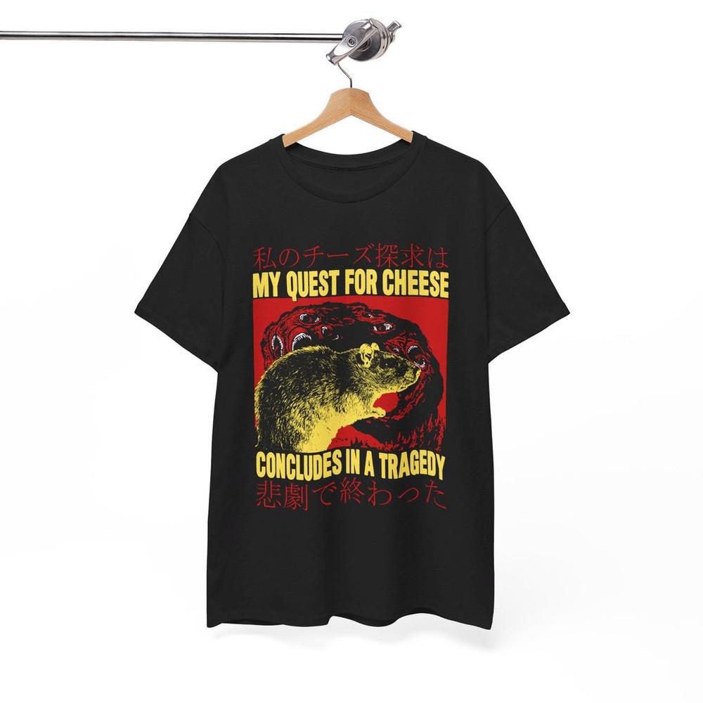 My Quest For Cheese Rat Japanese T-Shirt, Unisex Tee