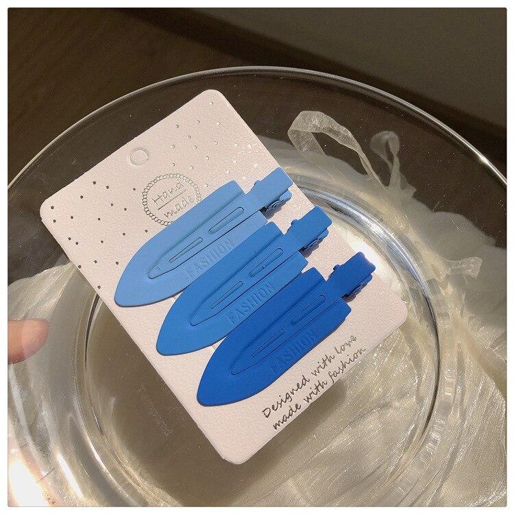 3pcs Candy Color Crossover Bangs Clip Korean Girls Sweet Hairpins Cross Seamless Hair Clip Broken Hair Clip Edge Clip Headwear