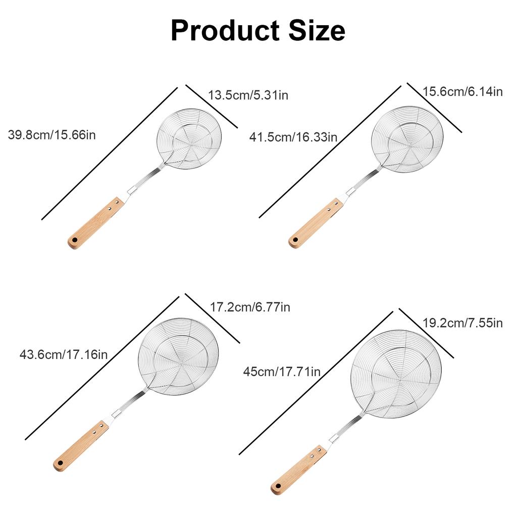 Нержавеющая сталь Spiders сито шумовка термостойкая ложка с деревянной ручкой для жарки и приготовления пищи кухонные принадлежности