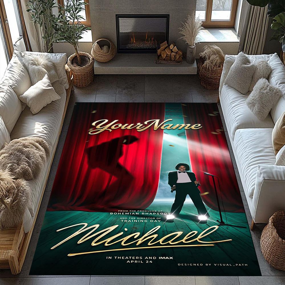 Michael Jackson 117 Customized Name Carpet Design for Kitchen Balcony Foyer Playrooms Anti-slip Rug Office home decor