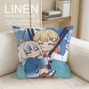 Cute Chibi Neko Cushion Cover Pillowcase Set Pcs x x Breathable Washable Sofa Cushion Cover