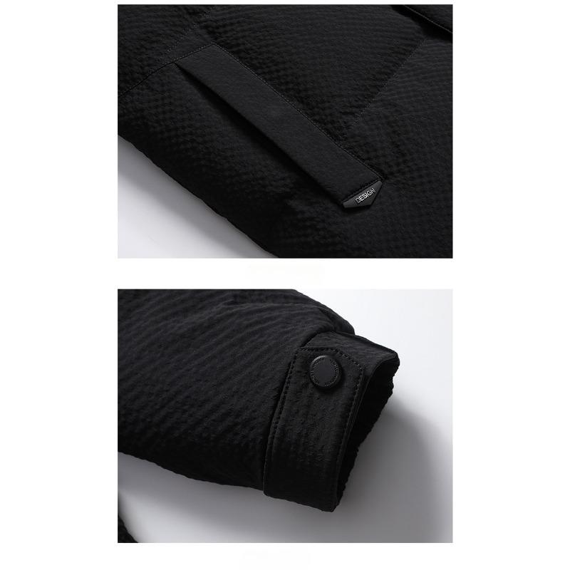 Пуховик мужской зимний 90-й пух, белый утиный пух, мужская повседневная теплая куртка-хлеб, антихолодная модная короткая куртка с капюшоном