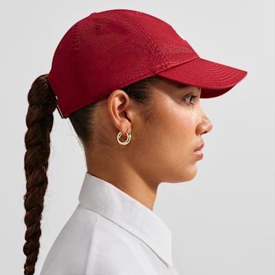 Унисекс Хлопковые Бейсболки Nike Унисекс Темно-Командный Красный/Белый