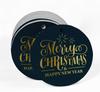 Inkdotpot Pack Of 100 Real Gold Foil Paper Tags Merry Christmas & Happy New Year Text Favor Hang