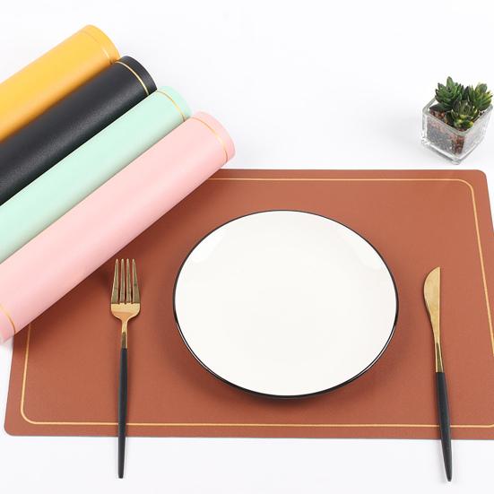 Коврик Двусторонний цветной прямоугольный стол Маслостойкий коврик Водонепроницаемая теплоизоляционная чаша