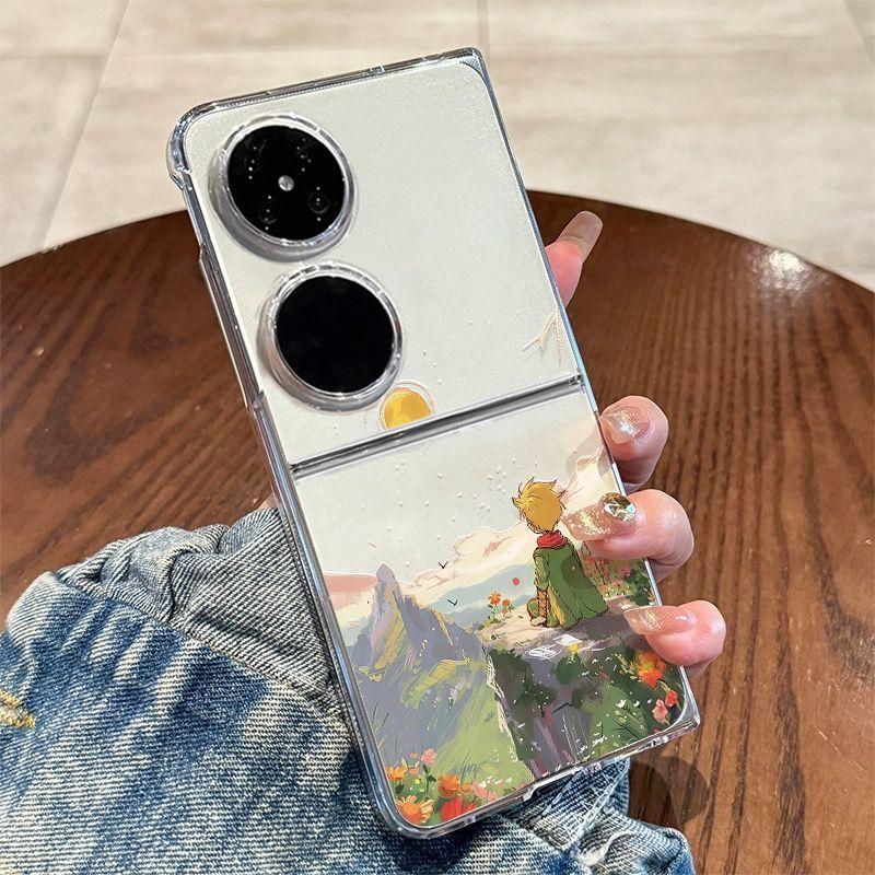 Применимо к чехлу для мобильного телефона HUAWEIp60pocket, усовершенствованное ощущение, HUAWEIp50pocket, мультяшный, женский, масляная живопись, Маленький принц