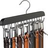 Tie Storage Rack Scarf Belt Holder with Multiple Hooks 360-Degree Rotating Multifunctional Closet Belt Hanger Storage Holder