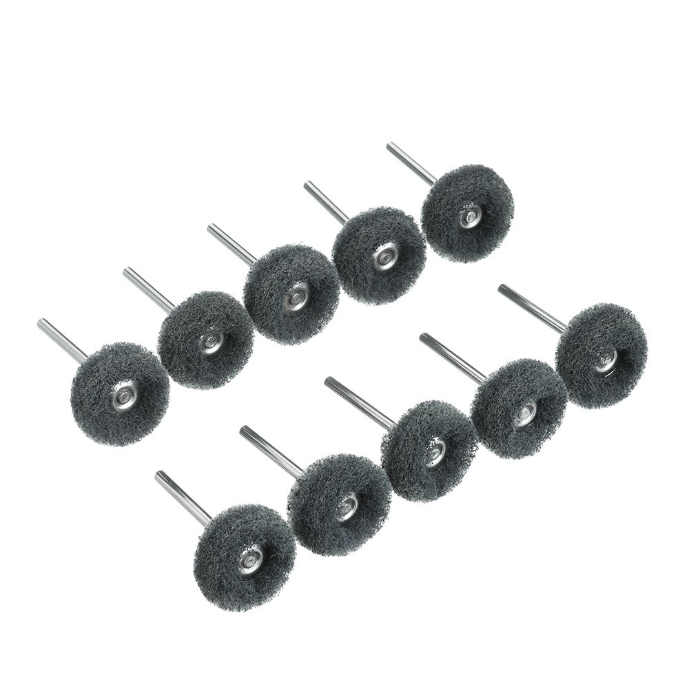 10pcs Abrasive Sanding Accessories Drill Abrasive Brush Polishing Wheel with 3mm Shank Nylon Buffing
