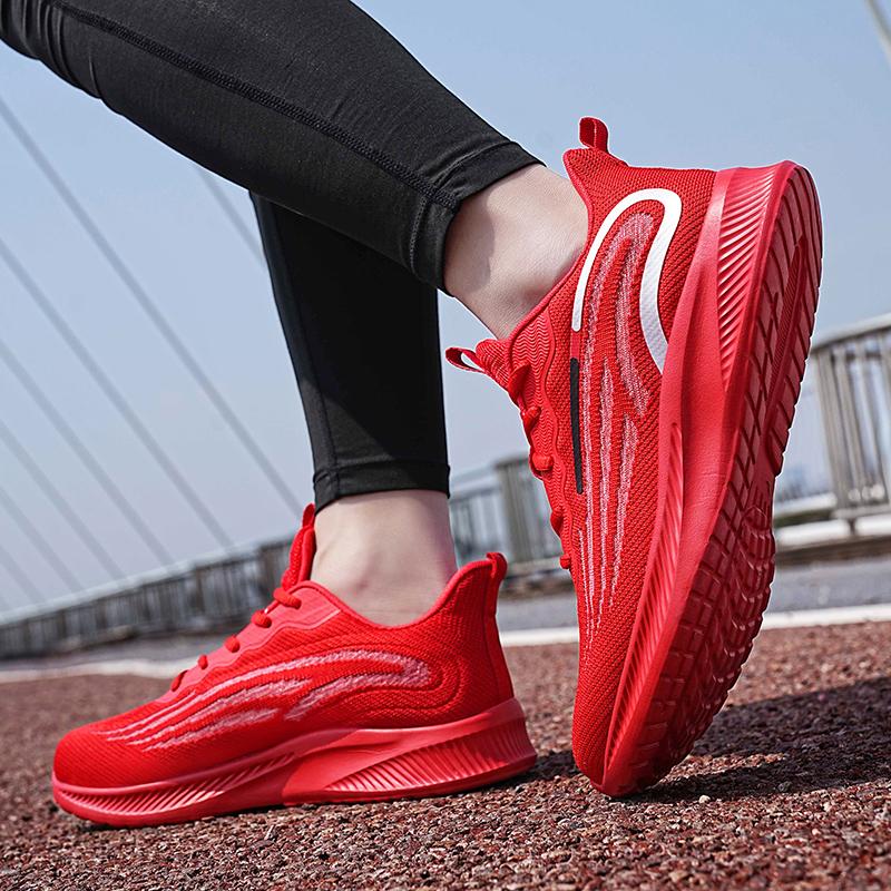 Сетчатые мужские кроссовки, дышащие, летающие, тканые, легкие, студенческие, молодежные, с мягкой подошвой, нескользящие, трендовые, спортивные, повседневные, кроссовки для бега