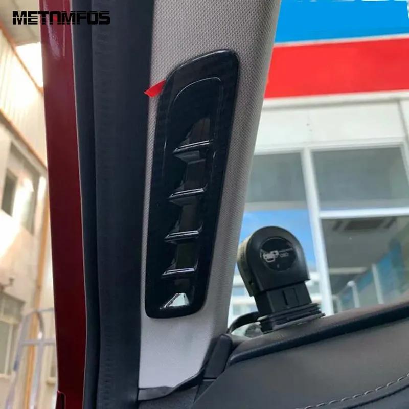 For Mazda 6 M6 Atenza - 2024 Carbon Fiber Window A Pillar Air Vent Outlet Cover Trim Interior Accessories Car Styling