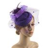 Свадебный головной убор Перья Шляпка Фасинатор Синамей Перья Вечеринка Сетка Повязка для волос Свадьба