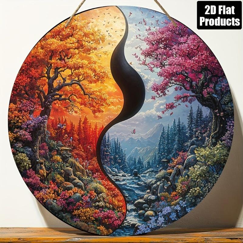 Металлическое настенное искусство Инь-Ян для дома, гостиной, пространства для медитации