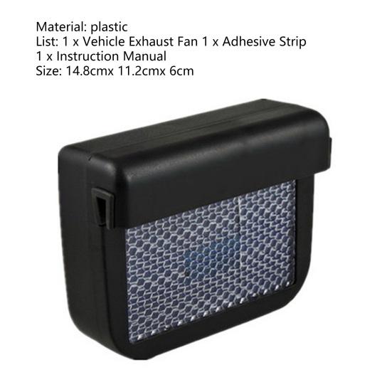 Car Solar Power Fan Efficient Safe Multifunction High Performance Solar Energy Vehicle Exhaust Fan for Car