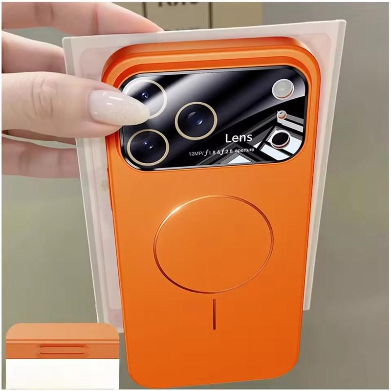 Стеклянный матовый чехол Nano для iPhone 17 Air 16 15 14 13 12 11 Pro Max 17 Pro Магнитный для беспроводной зарядки Бронированный Funda