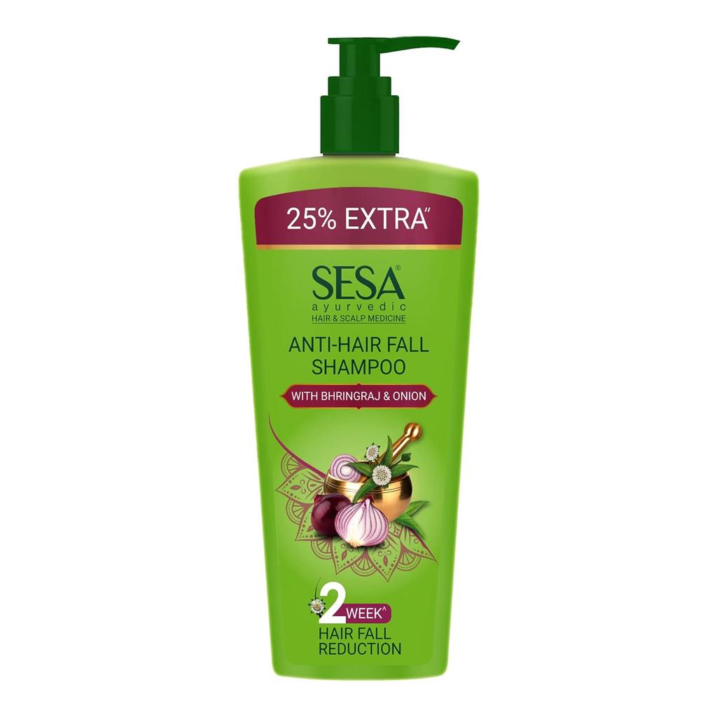 SESA Ayurvedic Anti Hairfall Shampoo For Dry Frizzy Hair 500ml | Paraben-Free Herbal Cleanser For Split Ends & Stronger Roots