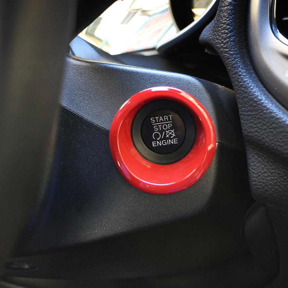 Крышка кнопки запуска ключа зажигания автомобиля, декоративная наклейка для Jeep Compass 2017 - Интерьер