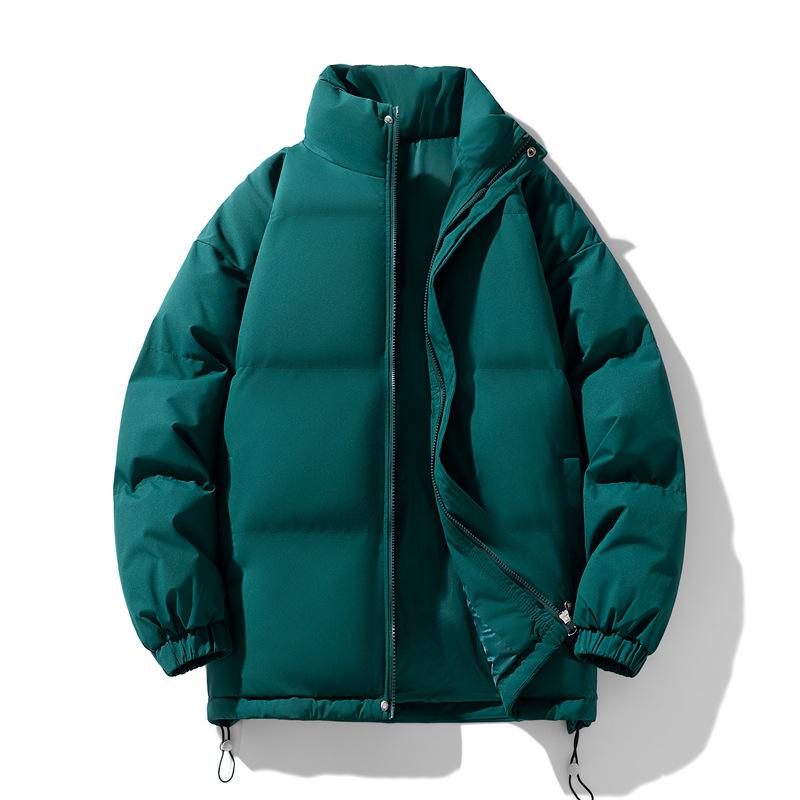 Однотонная универсальная хлопковая куртка для женщин, осенне-зимняя, в корейском стиле, модная, свободного кроя и плотная, мужская повседневная хлопковая куртка для пары