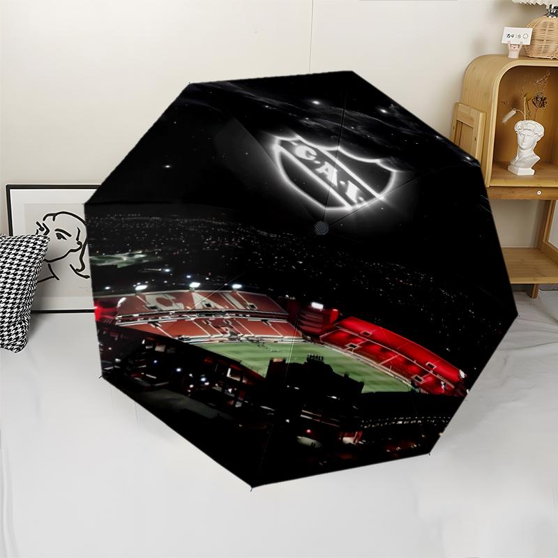 Автоматический зонт с принтом Club Atlético Independiente, 8 спиц, железный каркас, пластиковая ручка, подходит для путешествий на открытом воздухе и на каждый день, идеальный подарок