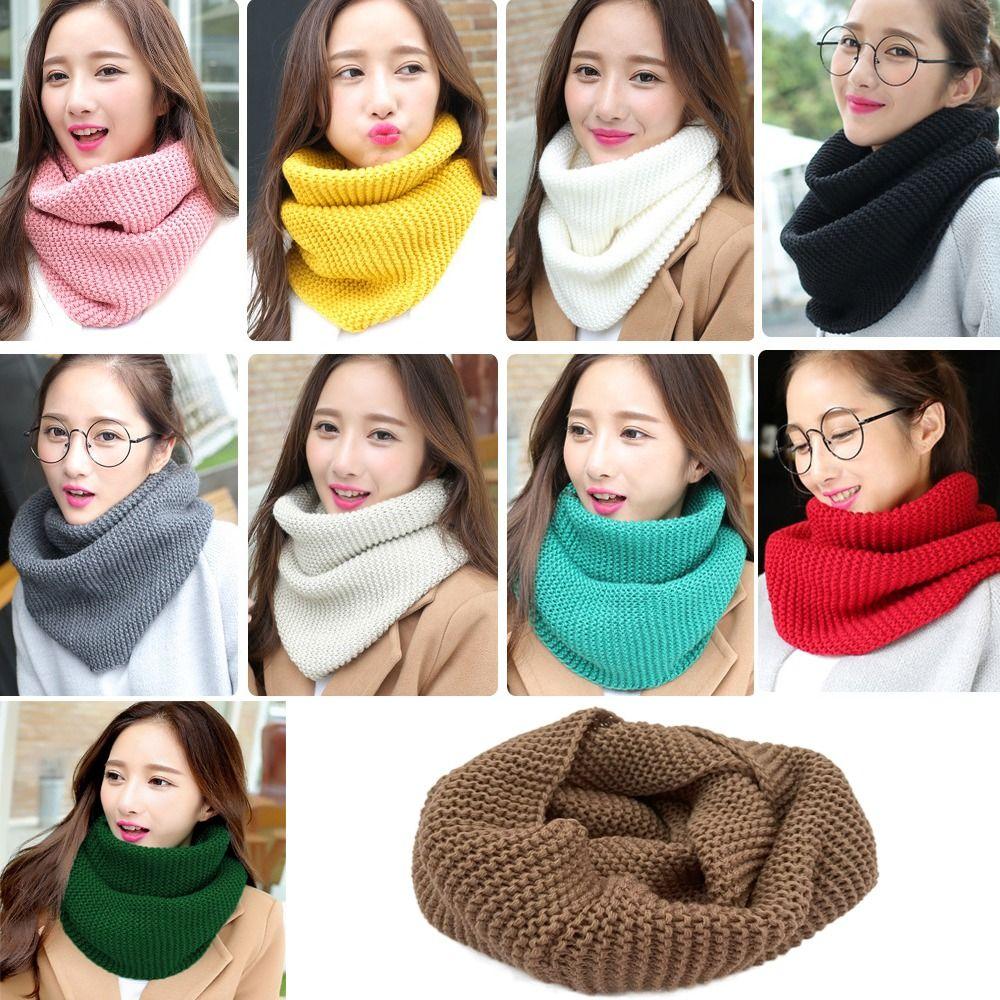 Утолщенный вязаный шарф-нагрудник, теплая труба, теплая защита шеи, зимние шарфы, осень-зима