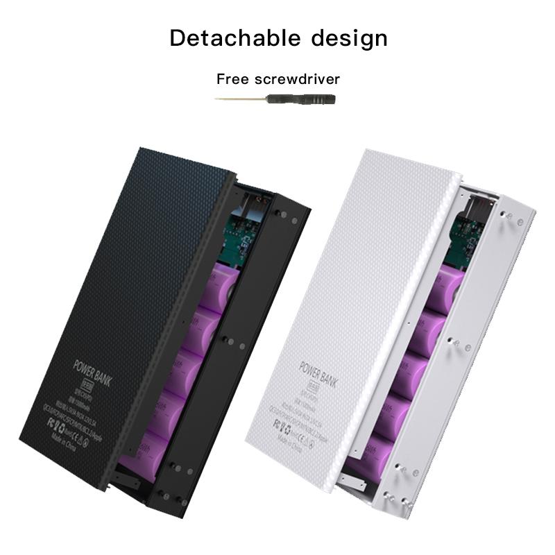 Чехол CX5 Power Bank Съемный DIY 5x18650 Чехол для зарядного устройства Быстрая зарядка Power Bank Box для смартфона Чехол для зарядного устройства «сделай сам»