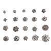Handmade Antique Silver Flower Spacer Beads for DIY Bracelets & Hair Accessories