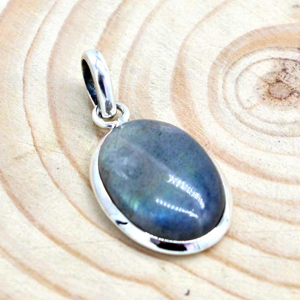 Labradorite Sterling Silver Pendant Oval Gemstone Pendant, Labradorite Jewelry, Gift for Women, Anniversary Gift