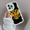 LZ15 Эмблема России дизайн Прозрачные мягкие волнистые чехлы для телефонов для iPhone 15 13 Pro Max 12 mini 14 8 Plus XS Max XR 6 Защитная задняя крышка