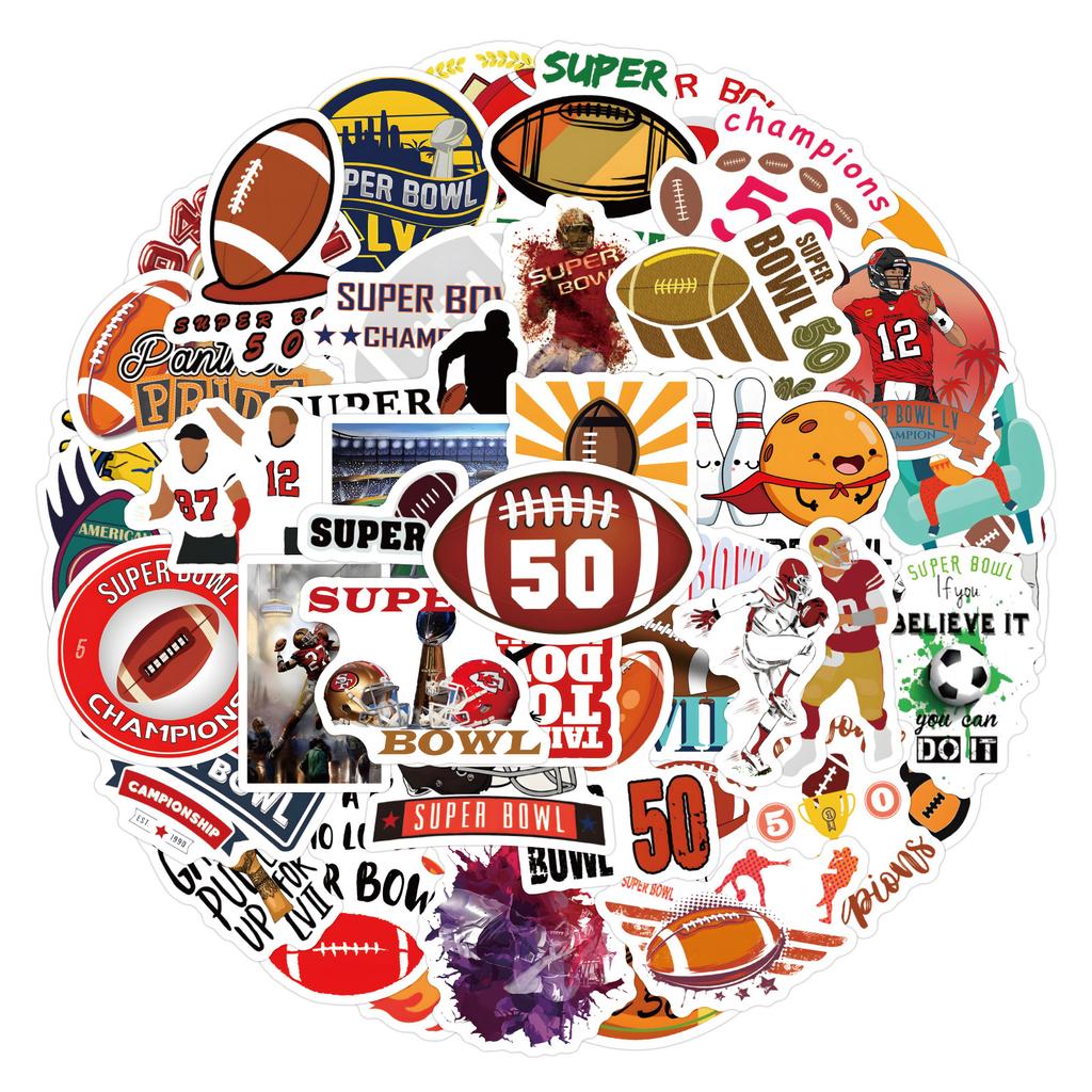 60 New SuperBowl Graffiti Stickers Decorative Notebook Guitar Personalized Waterproof Stickers