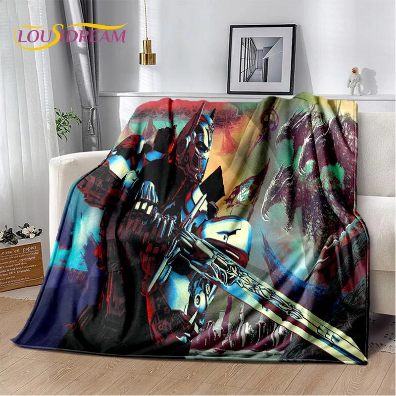 HD Cartoon T-Transformers Autobots 3D Soft Blankets,Keep Warm Throw Blanket for Picnic Beds Sofa Home Bedroom Gifts Kids Hiking