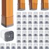 Прозрачные квадратные накладки на ножки стульев, Утолщенные бесшумные протекторы, Износостойкие подкладки для столов и стульев.