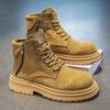 Fashion Men's Boots 2025 New High Top Classic Boots Fashionable Retro Side Zipper Men's Boots British Style Thick Soled Workwear Boots
