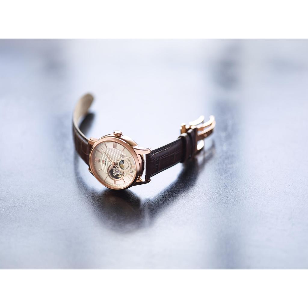 Orient Мужские часы SUN & MOON Automatic с фазами Луны, классический серебристо-белый циферблат, механические; Гарантия производителя включена