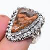 Natural Tube Agate Gemstone 925 Sterling Silver Jewelry Ring Size 8.5 b4T25