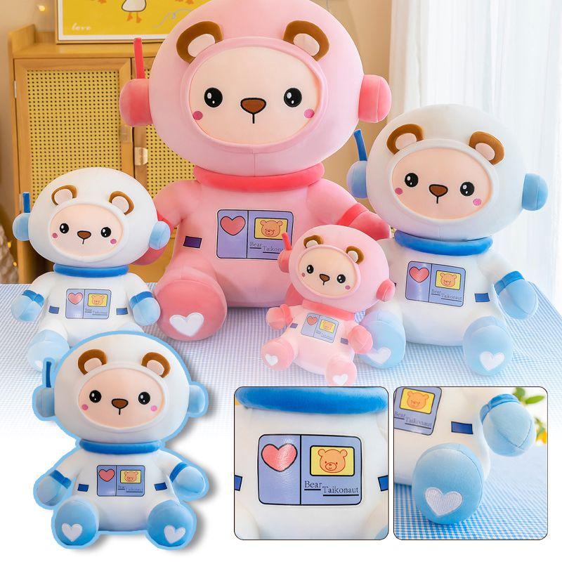 Lovable Cartoon Space Astronauts Bear Plush Doll With Colorful And Non-toxic Material