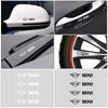 4Pcs Car Door Handle Stickers Tire Rear View Mirror Decals Decoration For Cooper F54 F55 F56 R56 R60 Roadster Clubman Coupe
