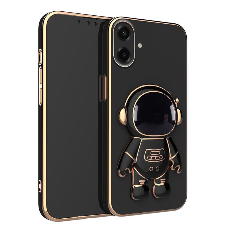 For Samsung Galaxy A07 /A07S/A08/A18 Case Shining Astronaut Spaceman Bracket Holder Design soft plating For Samsung Galaxy A07/A07S/A08/A18 Back cover