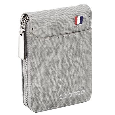 Storite искусственная кожа 9 слотов вертикальный держатель кредитной дебетовой карты деньги бумажник молния