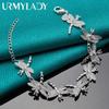 925 Sterling Silver Dragonfly Chain Bracelet For Women Wedding Party Fashion Jewelry
