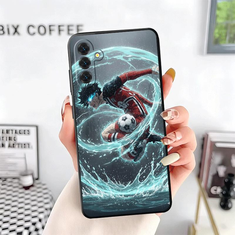 Blue L-Locks Isagi Yoichi Soft Phone Case for Samsung A17 A37 A57 A16 A26 A36 A56 A15 A25 A35 A55 A14 A24 A34 A54 A13 A23 A33 A5