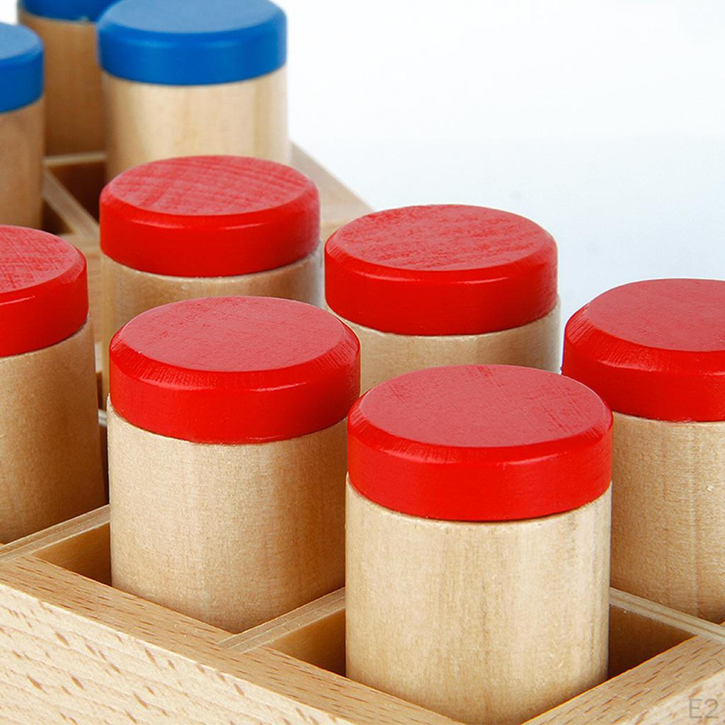 Игрушка из сенсорного материала Монтессори - набор звуковых цилиндров, деревянные детские игрушки для раннего обучения