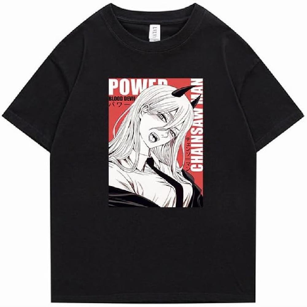 Футболка с принтом Chainsaw Man для косплея, унисекс