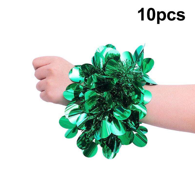 10 шт. Разноцветный мишурный браслет Эластичная лента Взрослые Дети Универсальный Реквизит для танцевального выступления Мишурный браслет на запястье для группы поддержки