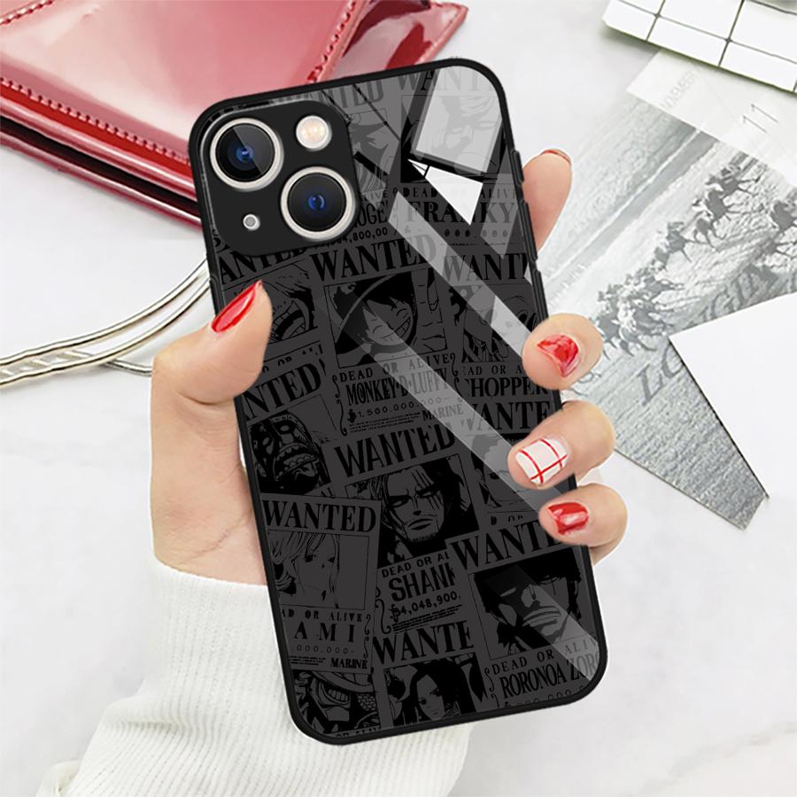 Чехол-логотип аниме OneS P-ieceS для iPhone 17 Pro Max 8 16 13 12 14 15 Plus Air 11 XR Стеклянная крышка для телефона