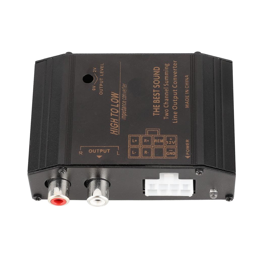 12V Car Audio Speaker High To Low Level Converter Adapter Connector RCA Port AntiInterference