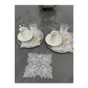 Модель «Бугенвиллия», серый цвет, декоративный гипюровый кружевной набор из 6 кофейных коктейльных презентационных салфеток
