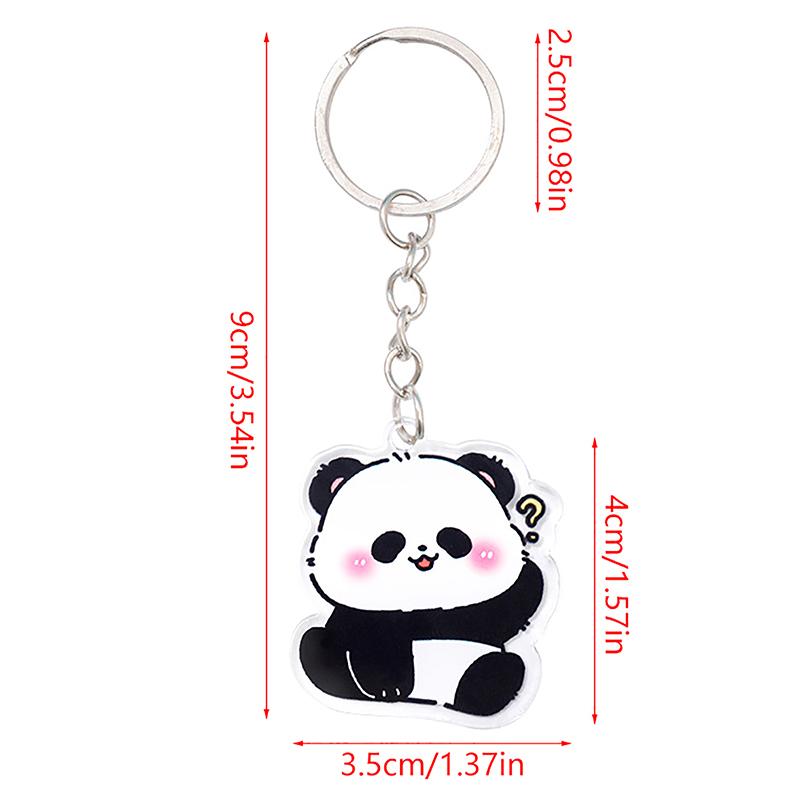 Мультяшный новый брелок-панда, милый подвеска для рюкзака, DIY, брелок для ключей автомобиля, акриловые аксессуары-панда